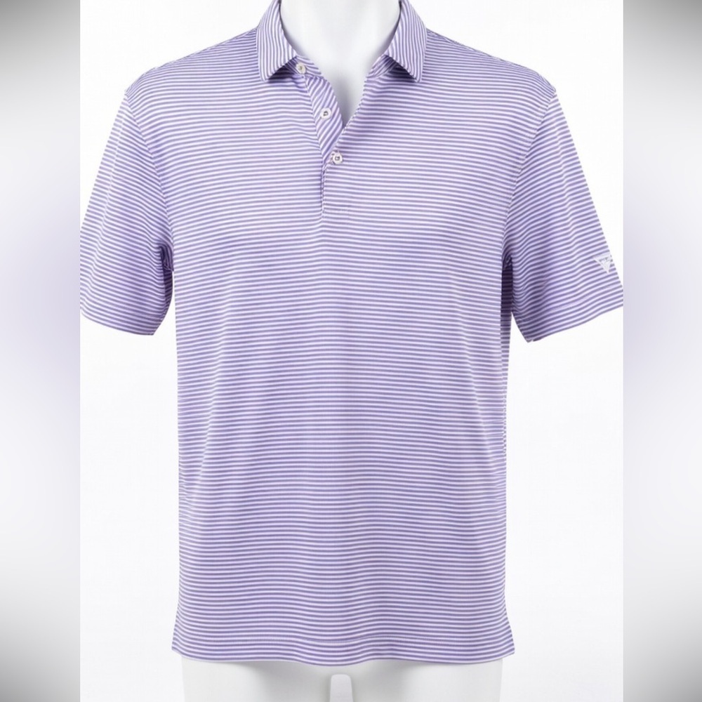 Lavender Striped Polo Shirt XL